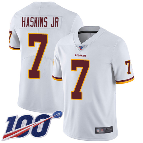Washington Redskins Limited White Men Dwayne Haskins Road Jersey NFL Football #7 100th Season->washington redskins->NFL Jersey